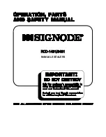 Signode RCD-1431 Operation, Parts And Safety Manual preview