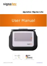 Preview for 1 page of Signotec Sigma LITE User Manual