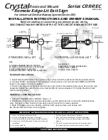 Signtex Crystal CRR-REC Series Installation Instructions And Owner'S Manual предпросмотр