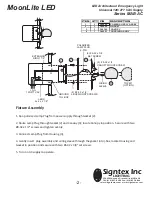 Предварительный просмотр 2 страницы Signtex MoonLite LED MAE-AC Series Installation Instructions And Owner'S Manual