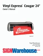 Preview for 1 page of SignWarehouse.com Vinyl Express Cougar 24" Owner'S Manual