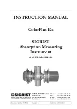 Предварительный просмотр 1 страницы SIGRIST ColorPlus Ex Instruction Manual