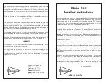 Preview for 1 page of Sigtronics S-20 Series Instructions