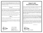 Sigtronics S-40H Instructions preview