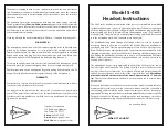 Sigtronics S-40S Instructions preview