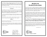 Sigtronics S-58 Instructions preview