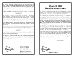 Preview for 1 page of Sigtronics S-58H Series Instructions