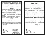 Preview for 1 page of Sigtronics S-58H Instructions