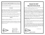 Sigtronics SE-40SP Series Instructions preview