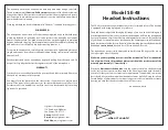 Sigtronics SE-48 Instructions preview