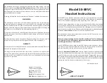 Preview for 1 page of Sigtronics SE-8RVC Instructions