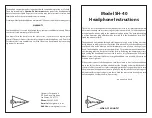 Sigtronics SH-40 Instructions preview