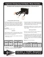 Preview for 1 page of Sigtronics SRS-4 Installation And Operating Instructions