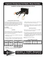 Sigtronics SRS-M Installation And Operating Instructions предпросмотр