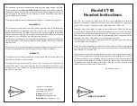 Preview for 1 page of Sigtronics ST-8S Instructions