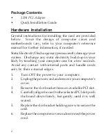 Preview for 2 page of SIIG 1394 PCI Adapter Quick Installation Manual