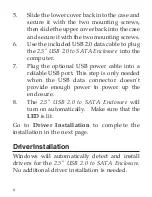 Предварительный просмотр 6 страницы SIIG 2.5" USB 2.0 to SATA Enclosu Quick Installation Manual