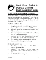 Предварительный просмотр 1 страницы SIIG Cool Dual SATA to USB 2.0 Docking Quick Installation Manual