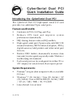 Preview for 1 page of SIIG CyberSerial Dual PCI Quick Installation Manual