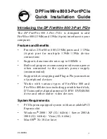 Preview for 1 page of SIIG DP FireWire 800 3-Port PCIe Quick Installation Manual