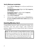 Preview for 4 page of SIIG ExpressCard/54 CF R/W Quick Installation Manual