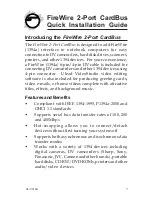 SIIG FireWire 2-Port CardBus Quick Installation Manual preview