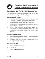 SIIG FireWire 800 ExpressCard Quick Installation Manual preview