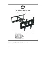 SIIG Full Motion TV Mount - 23" to 42 Installation And Operating Instructions Manual preview