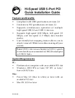 SIIG Hi-Speed USB 5-Port PCI Quick Installation Manual preview