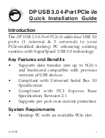 SIIG JU-P40212-S1 Quick Installation Manual preview