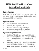 Preview for 1 page of SIIG LB-US0314-S1 Installation Manual