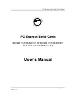 SIIG PCI Express Serial Cards User Manual предпросмотр