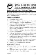 SIIG SATA II-150 PCI Quick Installation Manual preview