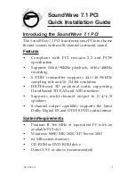 SIIG SoundWave 7.1 PCI Quick Installation Manual предпросмотр