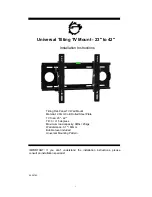 Preview for 1 page of SIIG Universal Tilting TV Mount - 23" to 42 Installation Instructions Manual