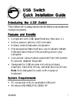 SIIG US22 Series Quick Installation Manual preview