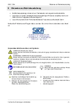 Предварительный просмотр 3 страницы SIKA VKL05 Series Operating Manual