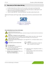 Preview for 3 page of SIKA VT 40 Series Operating Manual