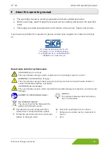 Preview for 19 page of SIKA VT 40 Series Operating Manual