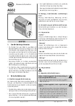 Preview for 1 page of Siko AG02 User Information