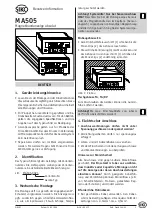 Preview for 1 page of Siko MA505 User Information