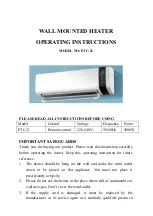 Preview for 1 page of Siku PTC-21 Operating Instructions Manual