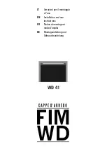 Preview for 1 page of SIL FIM WD 41 Installation And Use Instructions Manual