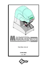 Silca MARKER 2000 Operating Manual предпросмотр