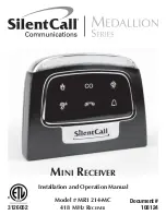 Silent Call Communications MR1214-MC Installation And Operation Manual preview