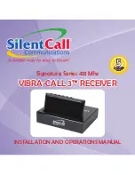Silent Call Communications VIBRA-CALL 3 Installation And Operation Manual preview