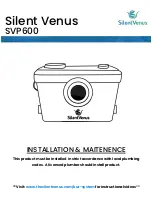 Silent Venus SVP600 Installation & Maintenance preview