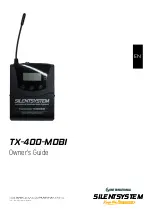 SILENTSYSTEM TX-400-MOBI Owner'S Manual preview