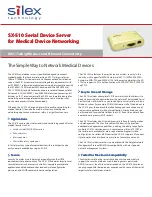 Предварительный просмотр 1 страницы Silex technology Silex SX-510 Specification Sheet