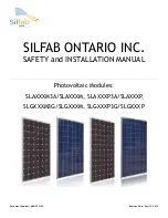 Preview for 1 page of SILFAB ONTARIO SLAXXXM3A/SLAXXXM Safety And Installation Manual